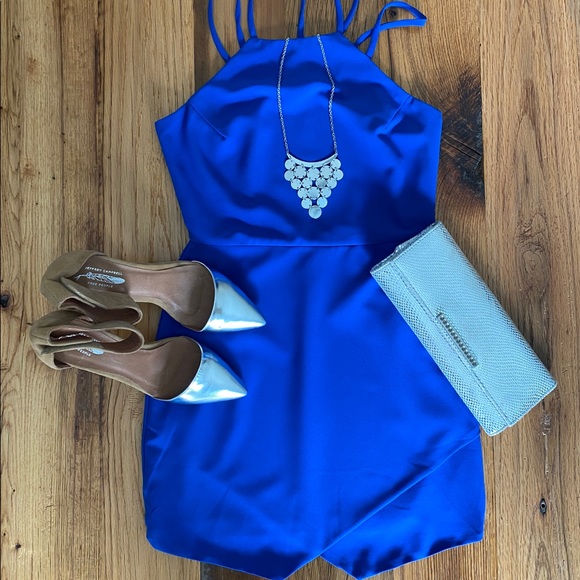 Dresses & Skirts - Bright Blue Strappy Cocktail Dress